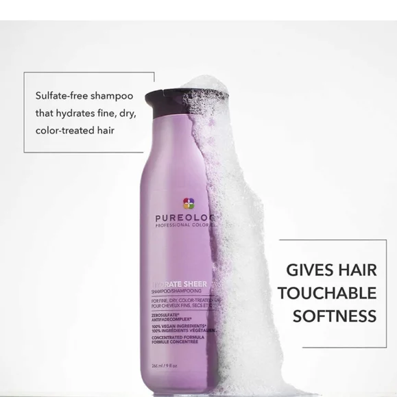 PUREOLOGY HYDRATE SHEER SHAMPOO MINI, 2 Count💖 - Picture 4 of 6
